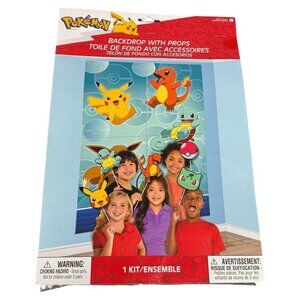 Pokemon Party City Amscan Nintendo 2022 Birthday Party Backdrop With Props‎ New